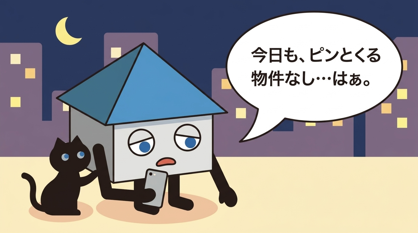 キャンバ君がため息をつき、スホームくんが慰めている