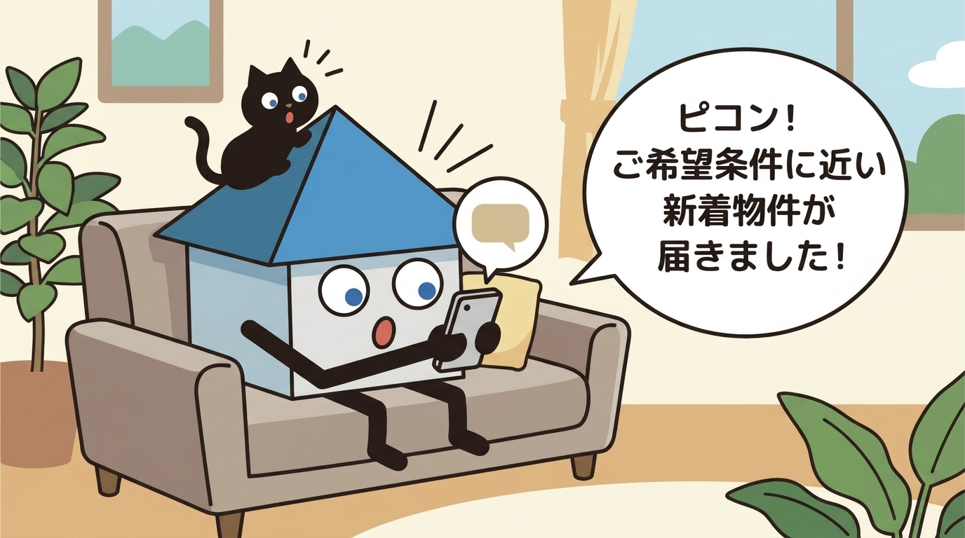 通知音に驚くキャンバ君とスホームくん