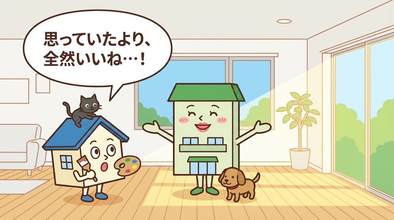 マンソンちゃんが新居としてキャンバ君たちを迎えている